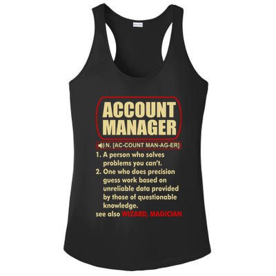 Account Manager Dictionary Definition Term Ladies PosiCharge Competitor Racerback Tank