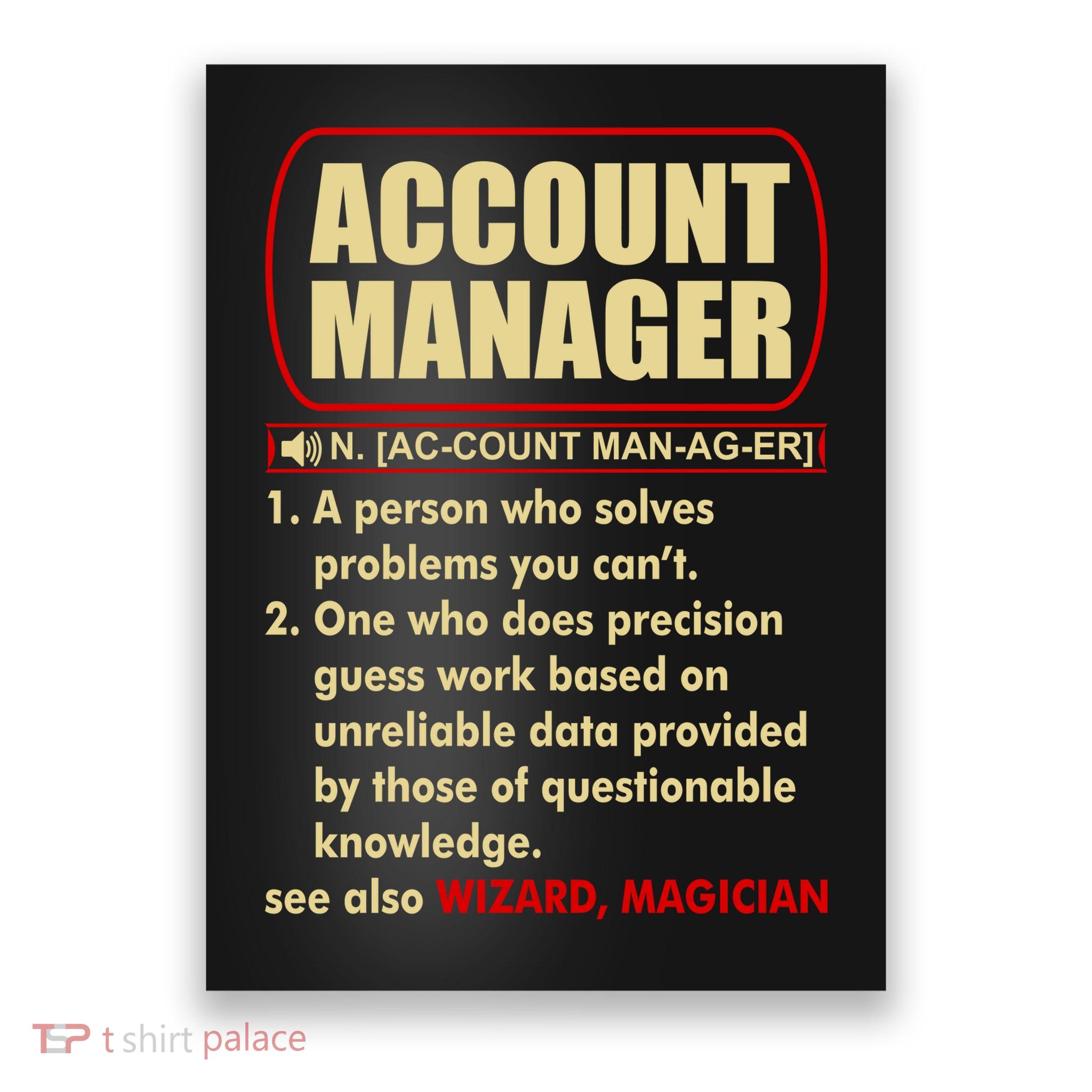 Account Manager Dictionary Definition Term Poster