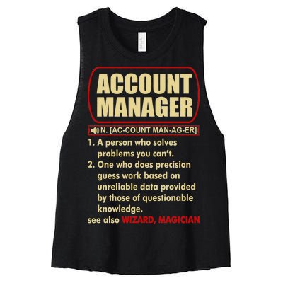 Account Manager Dictionary Definition Term Women's Racerback Cropped Tank