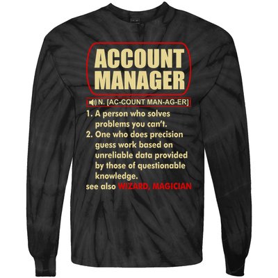 Account Manager Dictionary Definition Term Tie-Dye Long Sleeve Shirt