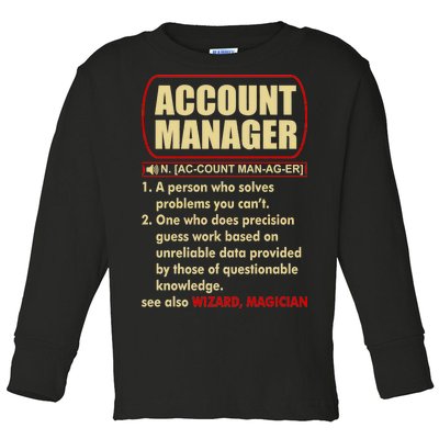 Account Manager Dictionary Definition Term Toddler Long Sleeve Shirt