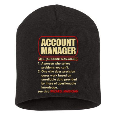 Account Manager Dictionary Definition Term Short Acrylic Beanie