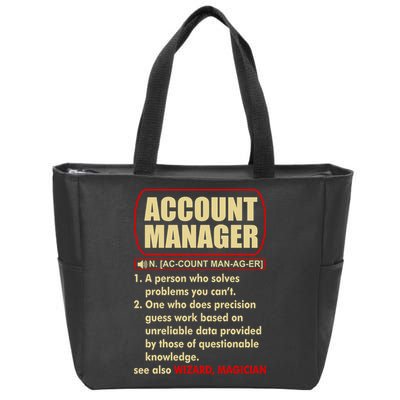 Account Manager Dictionary Definition Term Zip Tote Bag