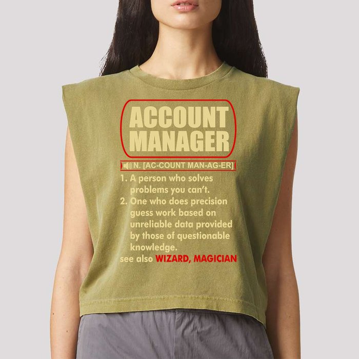 Account Manager Dictionary Definition Term Garment-Dyed Women's Muscle Tee