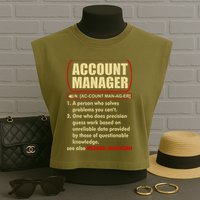 Account Manager Dictionary Definition Term Garment-Dyed Women's Muscle Tee