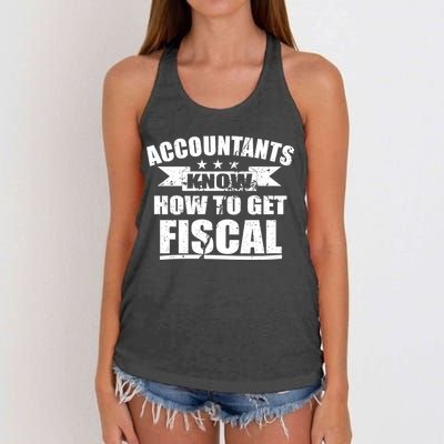 Accountants Know How To Get Fiscal Women's Knotted Racerback Tank