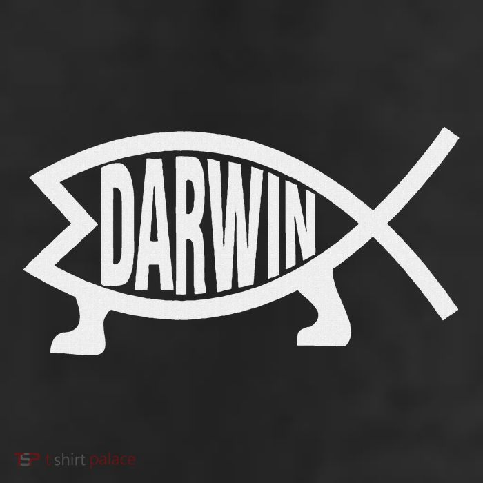 Atheist Charles Darwin Theory Of Evolution Fish 7 Panel Mesh Trucker Snapback Hat