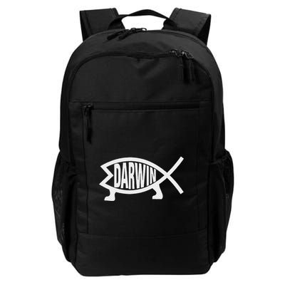 Atheist Charles Darwin Theory Of Evolution Fish Daily Commute Backpack