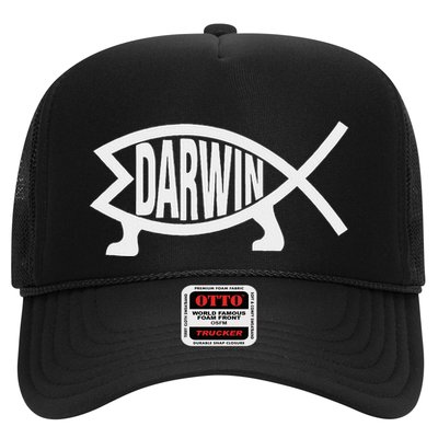 Atheist Charles Darwin Theory Of Evolution Fish Trucker Hat