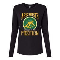 Arborists Can Do It In Any Position Arborist Womens Cotton Relaxed Long Sleeve T-Shirt