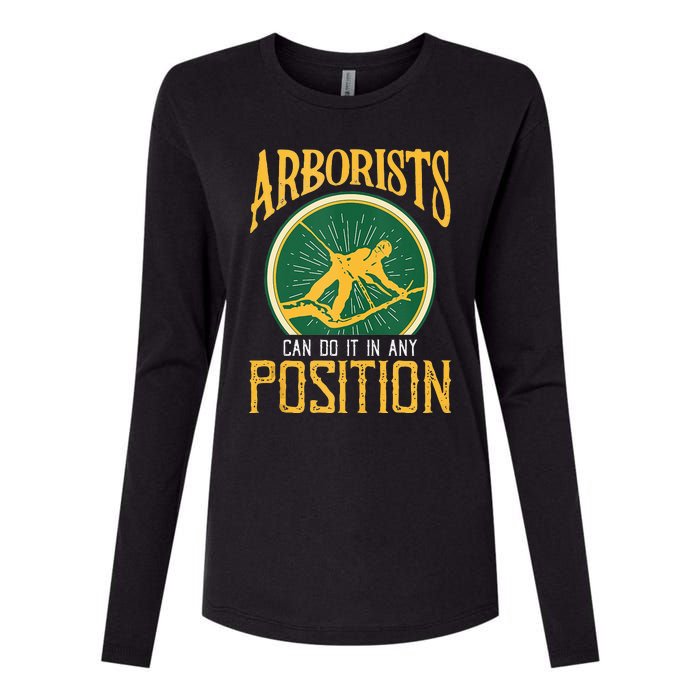 Arborists Can Do It In Any Position Arborist Womens Cotton Relaxed Long Sleeve T-Shirt