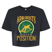 Arborists Can Do It In Any Position Arborist Bella+Canvas Jersey Crop Tee