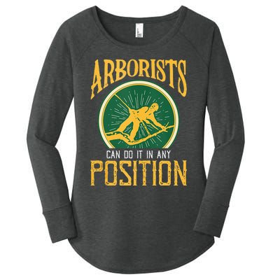 Arborists Can Do It In Any Position Arborist Women's Perfect Tri Tunic Long Sleeve Shirt