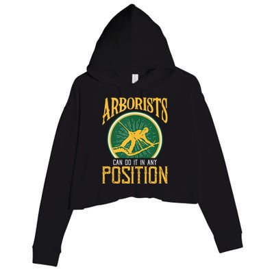 Arborists Can Do It In Any Position Arborist Crop Fleece Hoodie