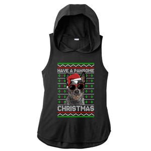 Australian Cattle Dog Funny Pawsome Christmas Gift Ladies PosiCharge Tri-Blend Wicking Draft Hoodie Tank