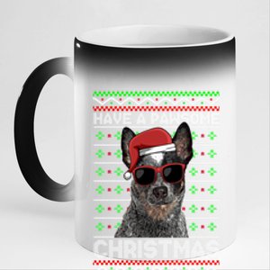 Australian Cattle Dog Funny Pawsome Christmas Gift 11oz Black Color Changing Mug