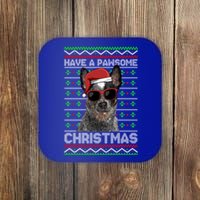 Australian Cattle Dog Funny Pawsome Christmas Gift Coaster