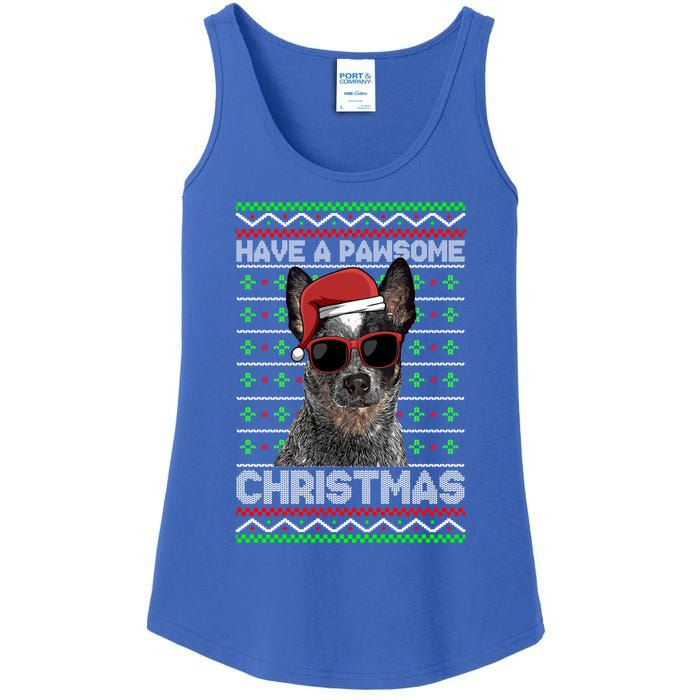 Australian Cattle Dog Funny Pawsome Christmas Gift Ladies Essential Tank