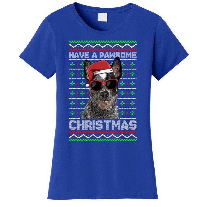 Australian Cattle Dog Funny Pawsome Christmas Gift Women's T-Shirt