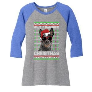 Australian Cattle Dog Funny Pawsome Christmas Gift Women's Tri-Blend 3/4-Sleeve Raglan Shirt