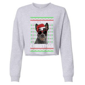 Australian Cattle Dog Funny Pawsome Christmas Gift Cropped Pullover Crew