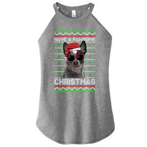 Australian Cattle Dog Funny Pawsome Christmas Gift Women's Perfect Tri Rocker Tank