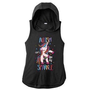 Autism CanT Dim My Puzzle Unicorn Autism Awareness Gift Ladies PosiCharge Tri-Blend Wicking Draft Hoodie Tank