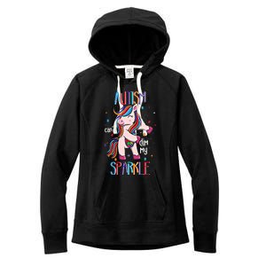 Autism CanT Dim My Puzzle Unicorn Autism Awareness Gift Women's Fleece Hoodie