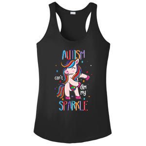 Autism CanT Dim My Puzzle Unicorn Autism Awareness Gift Ladies PosiCharge Competitor Racerback Tank