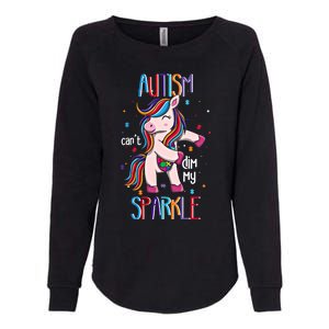 Autism CanT Dim My Puzzle Unicorn Autism Awareness Gift Womens California Wash Sweatshirt