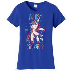 Autism CanT Dim My Puzzle Unicorn Autism Awareness Gift Women's T-Shirt