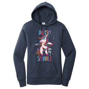 Autism CanT Dim My Puzzle Unicorn Autism Awareness Gift Women's Pullover Hoodie