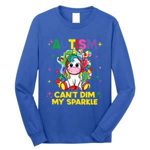 Autism CanT Dim My Unicorn Autism Awareness Meaningful Gift Long Sleeve Shirt