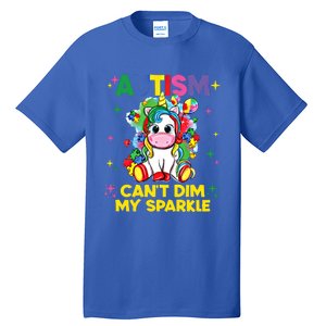 Autism CanT Dim My Unicorn Autism Awareness Meaningful Gift Tall T-Shirt