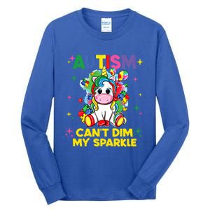 Autism CanT Dim My Unicorn Autism Awareness Meaningful Gift Tall Long Sleeve T-Shirt