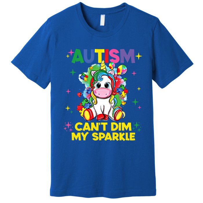 Autism CanT Dim My Unicorn Autism Awareness Meaningful Gift Premium T-Shirt