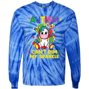 Autism CanT Dim My Unicorn Autism Awareness Meaningful Gift Tie-Dye Long Sleeve Shirt