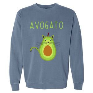 Avogato Cinco De Mayo Gift Cinco De Meow Cat Avocado Garment-Dyed Sweatshirt