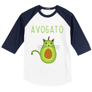 Avogato Cinco De Mayo Gift Cinco De Meow Cat Avocado Baseball Sleeve Shirt