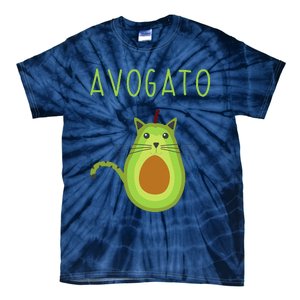 Avogato Cinco De Mayo Gift Cinco De Meow Cat Avocado Tie-Dye T-Shirt