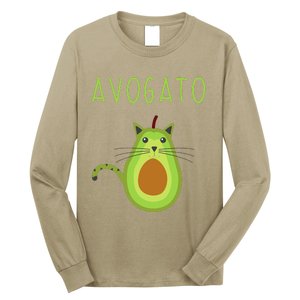 Avogato Cinco De Mayo Gift Cinco De Meow Cat Avocado Long Sleeve Shirt