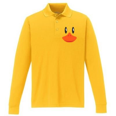 Awesome Cute Duck Face Halloween Costume Performance Long Sleeve Polo