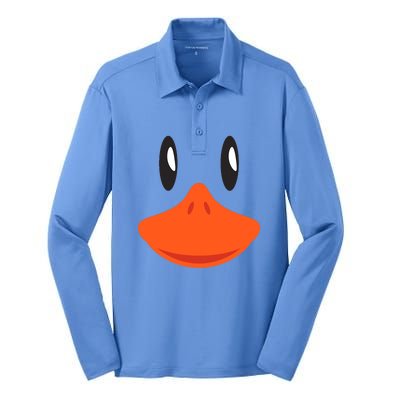 Awesome Cute Duck Face Halloween Costume Silk Touch Performance Long Sleeve Polo