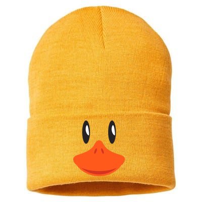 Awesome Cute Duck Face Halloween Costume Sustainable Knit Beanie