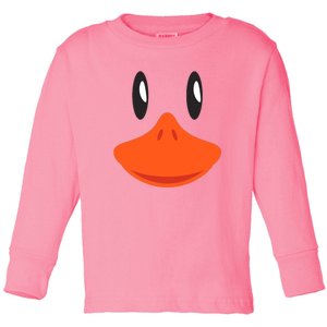 Awesome Cute Duck Face Halloween Costume Toddler Long Sleeve Shirt