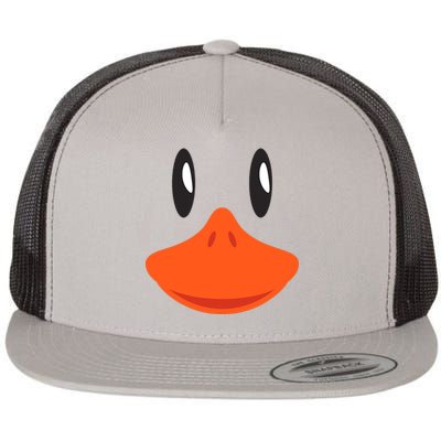 Awesome Cute Duck Face Halloween Costume Flat Bill Trucker Hat