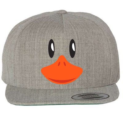 Awesome Cute Duck Face Halloween Costume Wool Snapback Cap