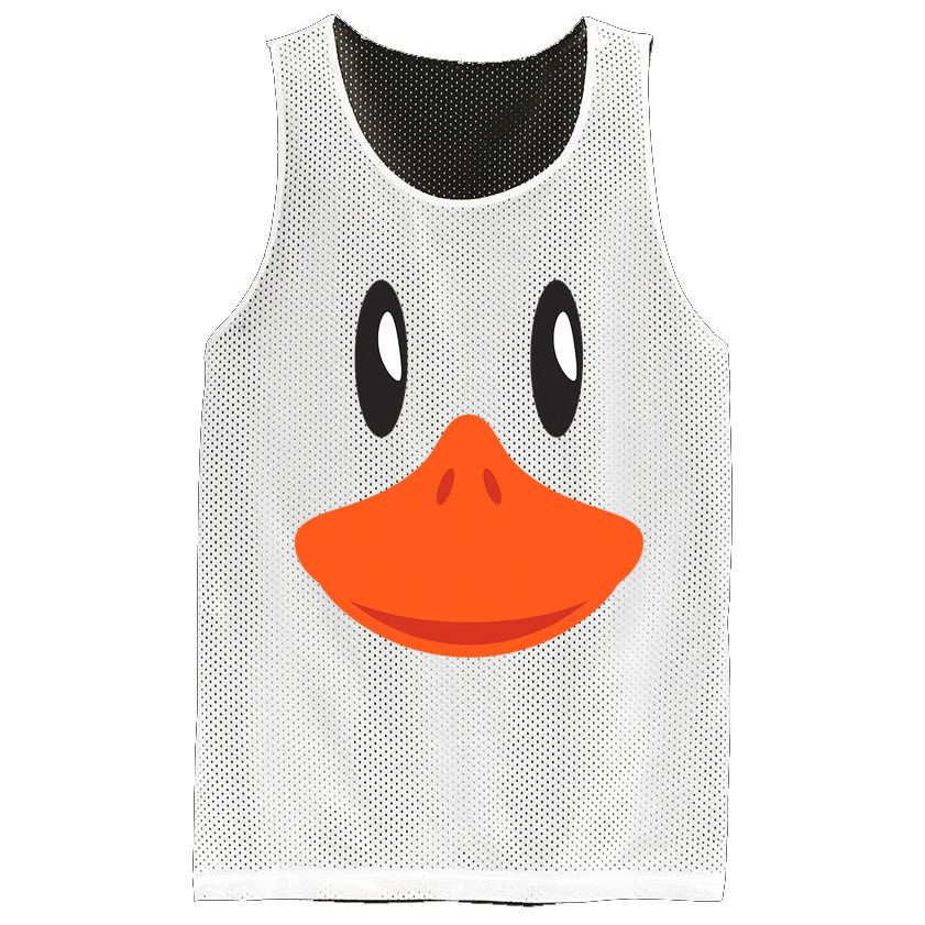 Awesome Cute Duck Face Halloween Costume Mesh Reversible Basketball Jersey Tank