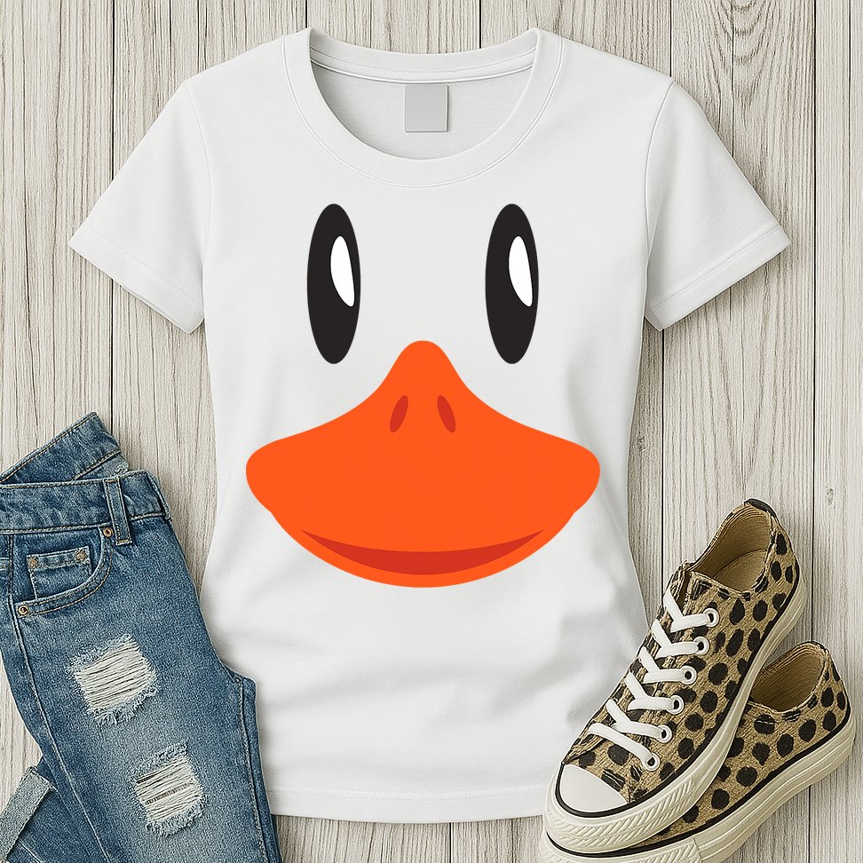 Awesome Cute Duck Face Halloween Costume Womens T-Shirt