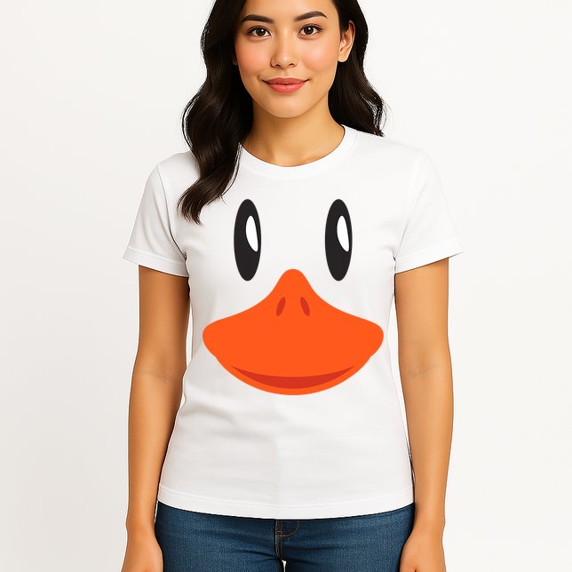 Awesome Cute Duck Face Halloween Costume Womens T-Shirt